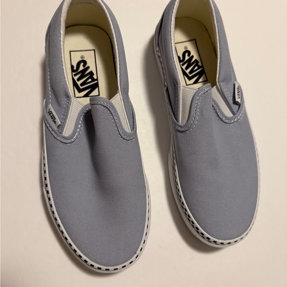 Vans Classic Slip-On Gray w/ Checkerboard Foxing